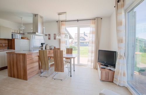Neuenkirchen Casa | Vista al mar, 1 Una ubicación con vistas al agua y puerto, sauna, chimenea, inalámbrico