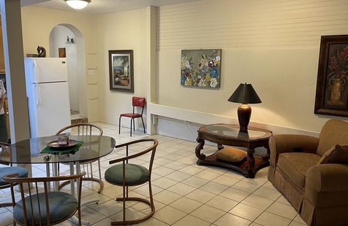 Pierre Part Apartamento | Waterfront deck, LR/K/BA first floor, 1 Queen BR upstairs+balcony.
