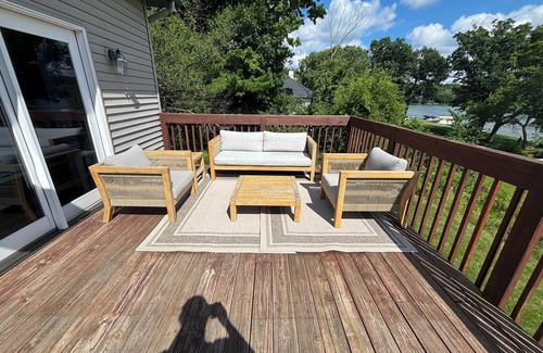Battle Creek Casa | Waterfront Family Lake House Lux Decor, Electric Fire Pit + More