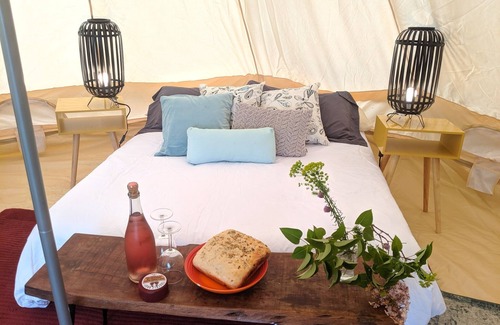 Pender Island Complejo | Waterfront Furnished Bell Tent on Pender Island - Rustic Charm & Serene Views