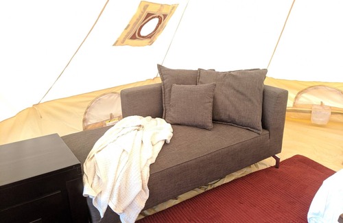 Pender Island Complejo | Waterfront Furnished Bell Tent on Pender Island - Rustic Charm & Serene Views