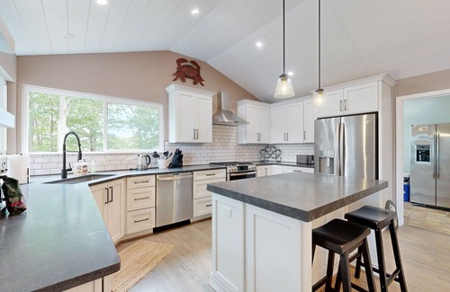 Lusby Casa | Waterfront home, dock, pool, pickleball, dog-friendly, fireplaces, a/c, jacuzzi