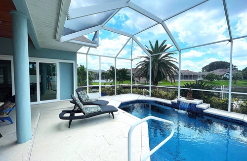 Palm Harbor Casa | Waterfront Home-Intercoastal Access-Boat Dock-Salt Water Screened Heated Pool