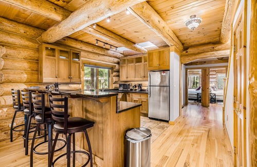 Thompsonville Casa | Waterfront home on Betsie River with hot tub & sauna near skiing at Crystal Mtn