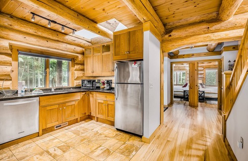 Thompsonville Casa | Waterfront home on Betsie River with hot tub & sauna near skiing at Crystal Mtn