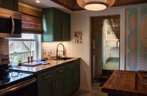 Whitemarsh Island Casa | Waterfront Jungalow w/ Dock & Hot Tub!
