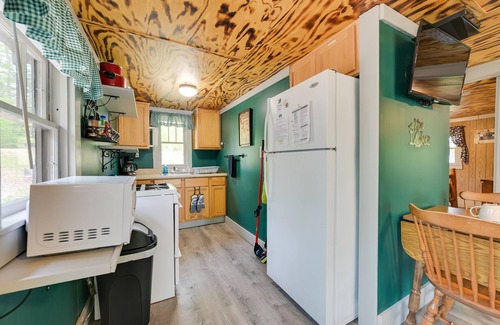 Carp Lake Cabaña | ¡NUEVO! Waterfront Paradise Lake Cottage w / Pvt Dock!