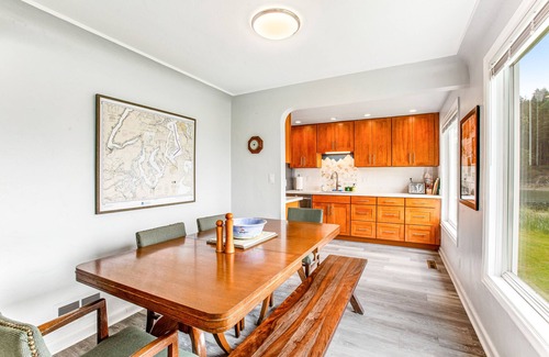 Lakebay Casa | Waterfront retreat with private beach, cookhouse, hot tub, EV charger, & firepit