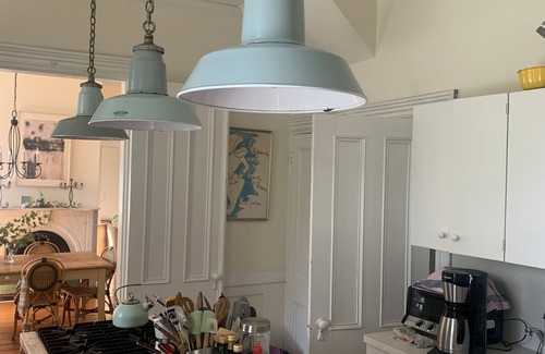 Shelter Island Heights Casa | Waterfront Victorian farmhouse with heated pool and deepwater dock