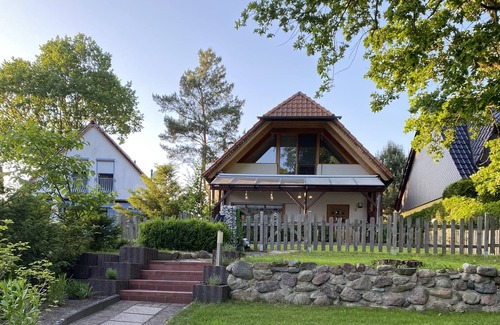 Muritz Casa | Well-kept vacation home, unobstructed lake view/view of the countryside, 90 m to Fleesensee