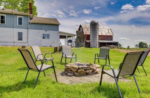 Wellsboro Casa | Wellsboro Farmhouse with Grill and Fire Pit!
