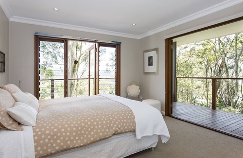 Whale Beach Casa | Whale Beach Modern Tree House con vistas al océano y Pittwater