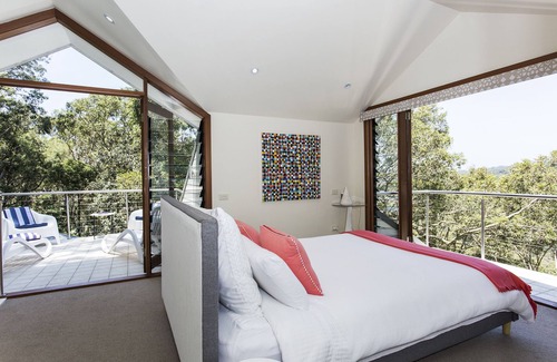 Whale Beach Casa | Whale Beach Modern Tree House con vistas al océano y Pittwater