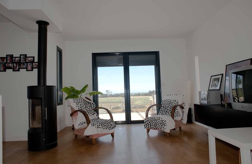 Villeneuve-les-Maguelone Villa | Villa de arquitecto blanco cerca del mar Mediterráneo