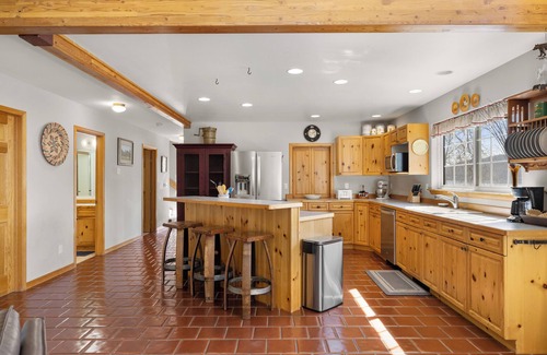 Whitefish Casa | Whitefish Lakefront Cabin w/ Private Beach & Dock, Private Apt & Hot Tub