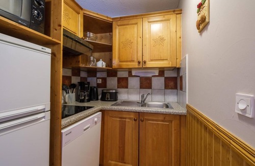 Lanslevillard Apartamento | Wifi, 50m de los comercios, sauna, balcón, parking, tv, local para esquís, 32m², Val Cenis