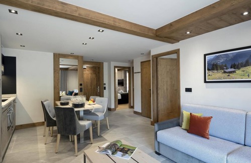 Les Contamines-Montjoie Apartamento | Wifi, fitness, piscina, sauna, hammam, balcón, parking, tv, local para esquís, 54m²