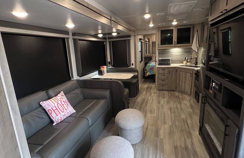 Rio Verde Foothills Casa | Wild Cactus Glamping - Stationary RV, prime location between rural and city life