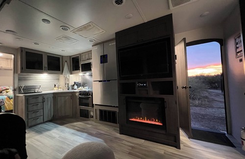 Rio Verde Foothills Casa | Wild Cactus Glamping - Stationary RV, prime location between rural and city life