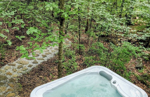 Abbeville Cabaña | Wilewood A-Frame Secluded / Romantic Hot Tub / Cold plunge