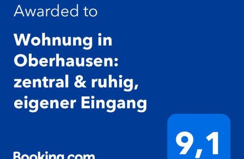 Oberhausen Apartamento | Wohnung in Oberhausen: zentral & ruhig, eigener Eingang