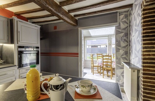 Saint-Nicolas-d'Aliermont Casa | Estupenda casa de vacaciones privada para 5 personas con WIFI, TV, terraza y mascotas permitida