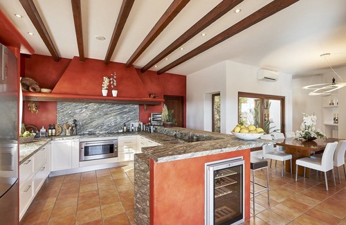 Sant Carles de Peralta Villa | Wonderful Ibiza Villa | Villa Norbert | 4 Bedrooms | Spacious Furnished Sun Terrace | Private Outdoor Infinity Pool | BBQ Facilities | Shaded Outdoor Dining Area | Outdoor Kitchen | Private Garden | Private Indoor Hot Tub and Sauna | Santa Eulalia