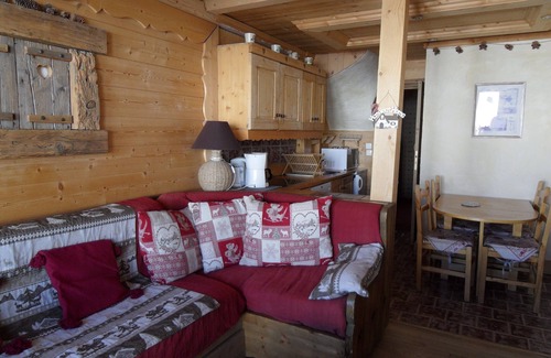 Plagne Centre Apartamento | Belle Plagne magnífico duplex 6 personas, 3 piezas, estilo chalet de madera