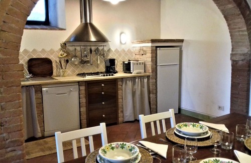 San Giovanni d'Asso Casa | Casa de vacaciones privada con A/C, piscina privada, WIFI, TV, patio, cerca de Montalcino