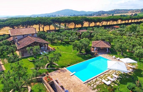 Capalbio Villa | Casa de vacaciones privada con jacuzzi, A/C, WIFI, piscina privada, TV, patio, vista panorámica