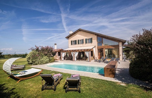 Ca' Pirami Villa | Casa de vacaciones privada con jacuzzi, A/C, WIFI, piscina privada, TV, vista panorámica