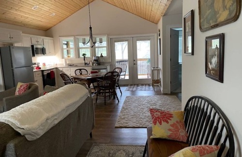 Hayesville Cabaña | Wood Haven on the River- cozy cottage on the Hiawassee River in Hayesville NC