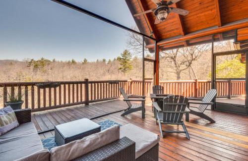 Sapphire Casa | Wooded Cabin Mtn Views, Hot Tub and 2 Decks!