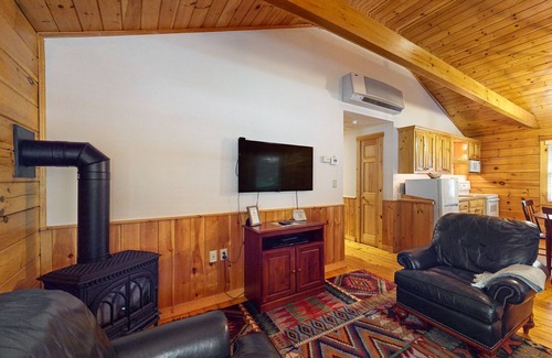 Northport Cabina | Wooded view cabin near hiking trails with kitchen & fireplace - dog-friendly