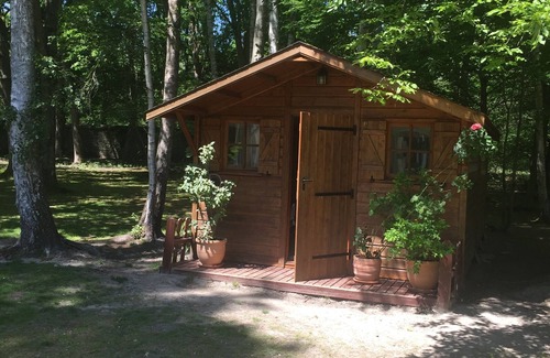 Noisy-sur-Ecole Chalet De Esquí | Wooden chalet in the middle of a wooded park