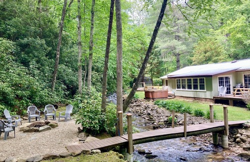 Lake Nantahala Cabina | Precioso retiro de Creekside en el bosque nacional de Nantahala