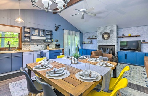 Gouldsboro Cabina | Wraparound Deck: Big Bass Lake Home in Gouldsboro