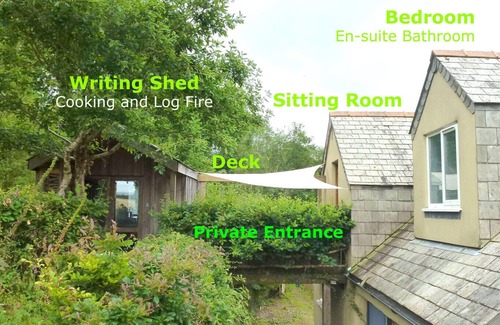 Whitland Apartamento | Writing Shed Wales - Alpacas, Views, Log Fire