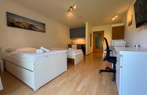 Haunstetten-Ost Apartamento | WuP Living Apartment am Stadtwald TG Parkplatz