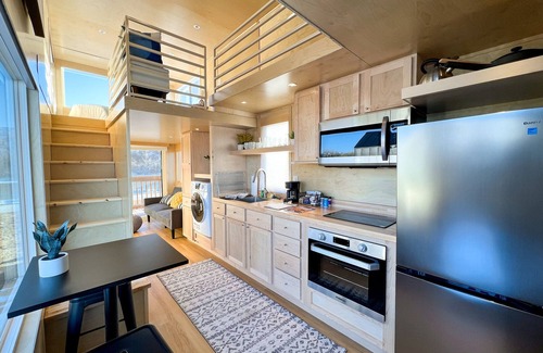 Pear Park Casa | XL tiny home with two lofted queen beds and full size futon on the main level.