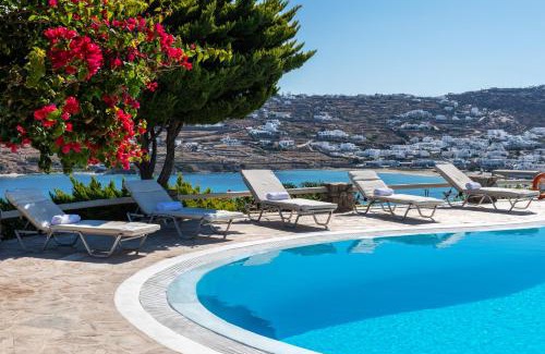 Kanalia Apartamento | Yalos Mykonos Ornos Pouli private apartments w shared swimming pool