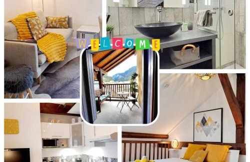 Cluses Apartamento | Yellow Home-by So'SerenityHome-balcon vue montagne-mezzanine