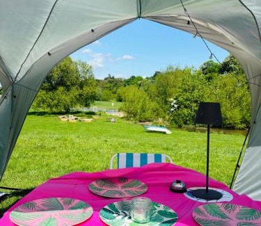 Hertford Otro | yurt Hertford farm stay riverside firepit bbq