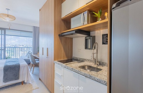 Indianopolis Apartamento | Zen Studio W/panoramic View of Sao Paulo Onj2612