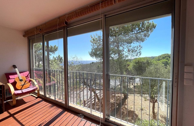 T2 con WIFI, parking, logia y vista al mar en Banyuls-sur-Mer