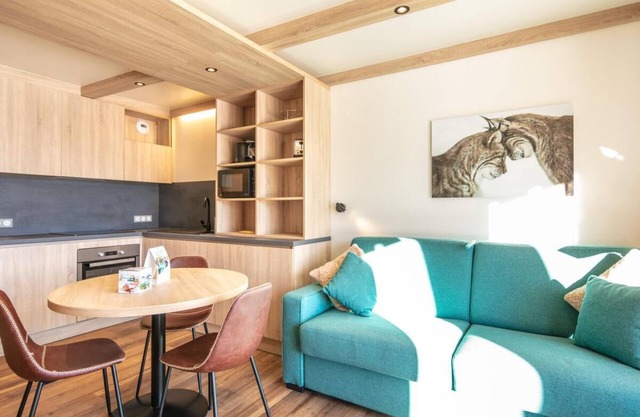 50m del centro estación, terraza, parking, tv, local para esquís, 23m², Valmorel