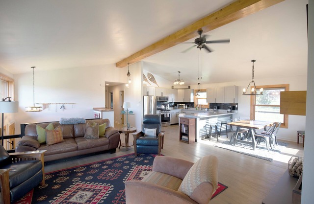 4-bedroom get away with large kitchen, patio and backyard