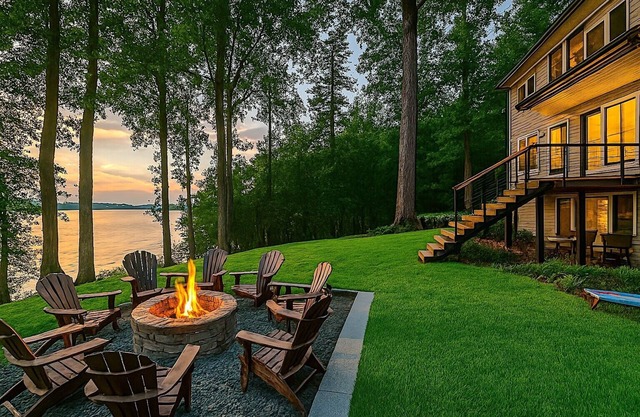 5BR Luxe Lakefront: KingBR|Spa|Kayaks|Pickleball