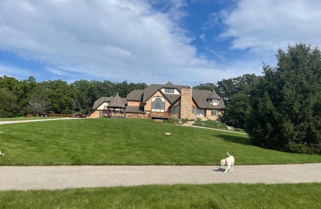 6 bd Country Estate on 28 Acres near Lk Geneva w/ Ponds, Trails, Fenced Dog-park
