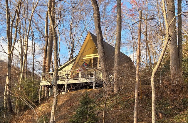 A-Frame of Mind en Smoky's, un refugio de montaña.
